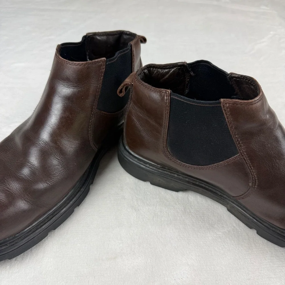 Timberland Chelsea Boots Mens 10.5 Brown Leather Waterproof Ankle‎ Boot Classic